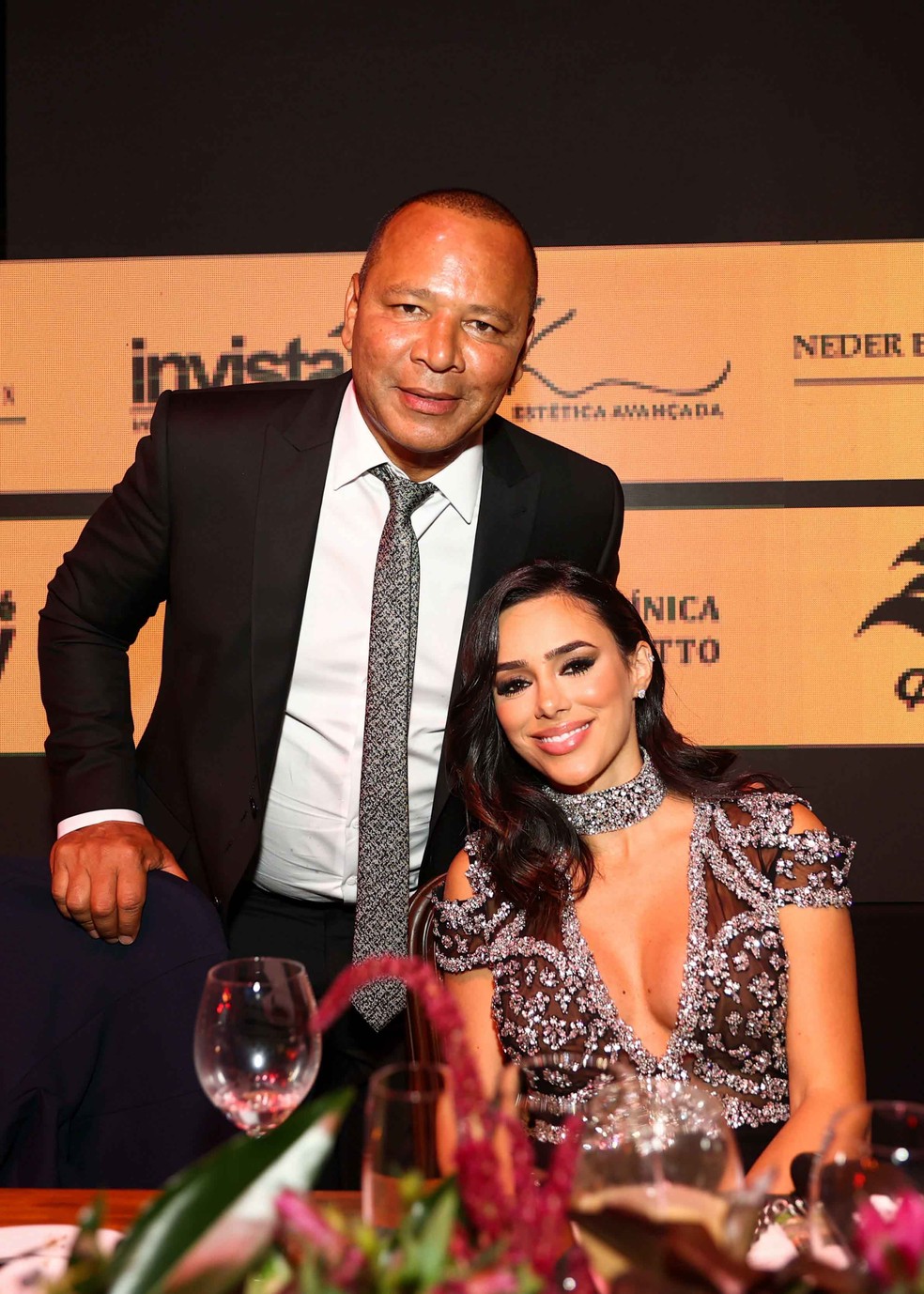 Bruna Biancardi e Neymar, pai de Neymar Jr. — Foto: Manuela Scarpa/Brazil News