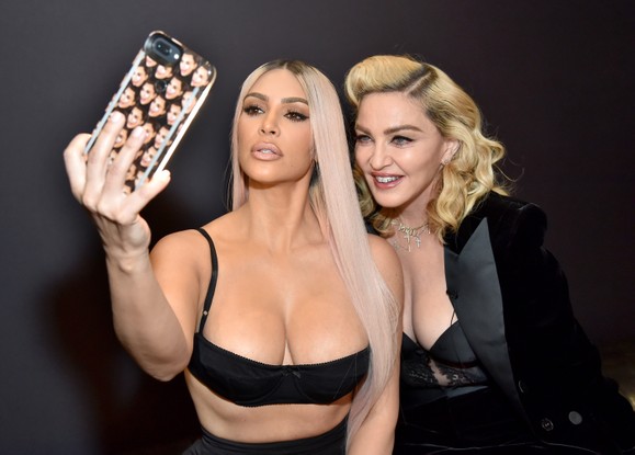 Kim Kardashian e Madonna em 2018