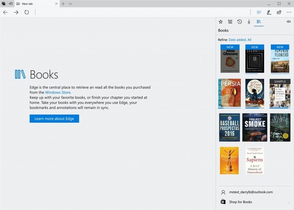 Usuário poderá personalizar layout de e-books no Edge (Foto: Divulgação/Microsoft) — Foto: TechTudo