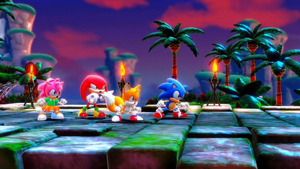 Sonic Superstars traz o porco-espinho e seus amigos em uma aventura multiplayer para 4 pessoas — Foto: Reprodução/Steam