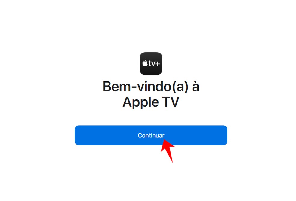 Apple TV+ dá boas-vindas ao usuário — Foto: Reprodução/Rodrigo Fernandes