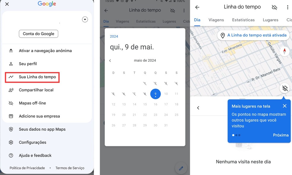 Google Maps pode ajudar a encontrar celular perdido que está desligado. — Foto: Beatriz Abilio/TechTudo