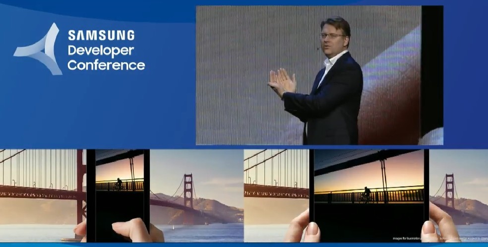 Samsung apresenta tecnologia Infinity Flex Display — Foto: Reprodução/YouTube