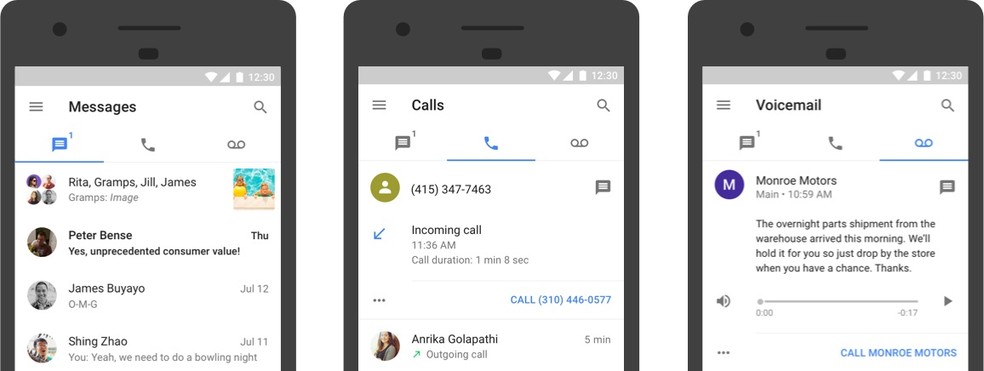 Google Voice permite fazer ligações telefônicas pela Internet — Foto: Divulgação/Google