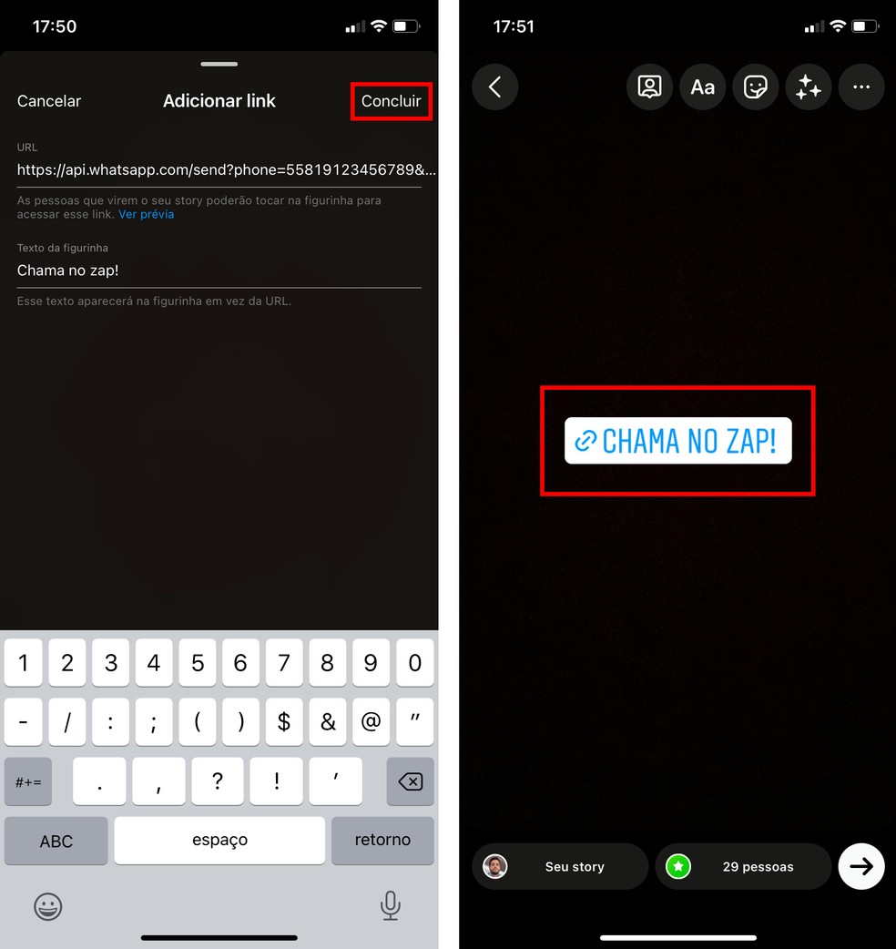 Veja como colocar link do WhatsApp no Instagram — Foto: Reprodução/Rodrigo Fernandes