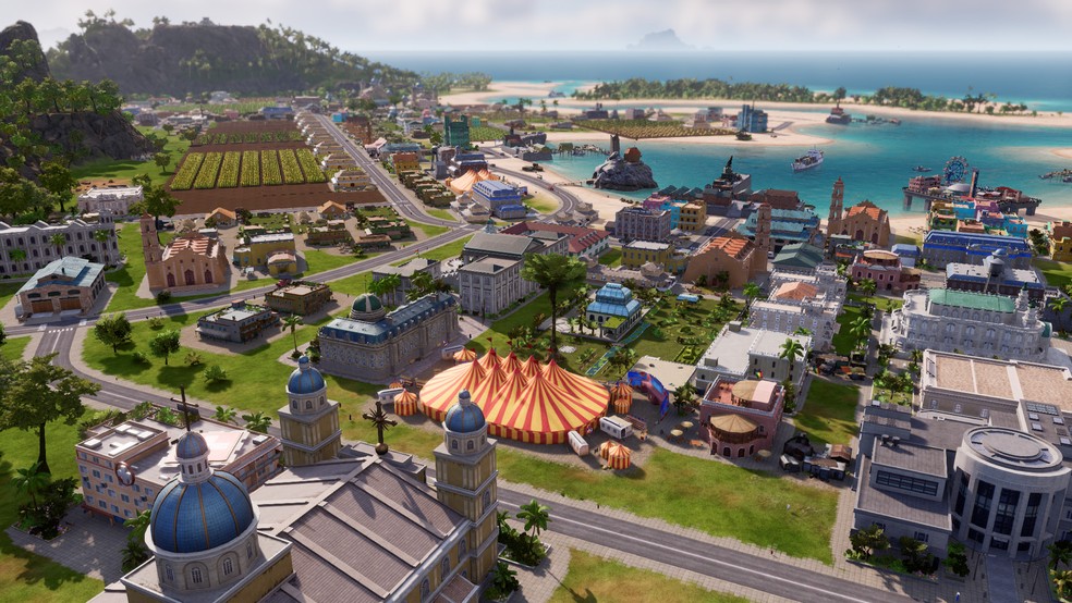 Tropico 6 é um jogo de estratégia criado com a Unreal Engine 4 — Foto: Divulgação/Kalypso