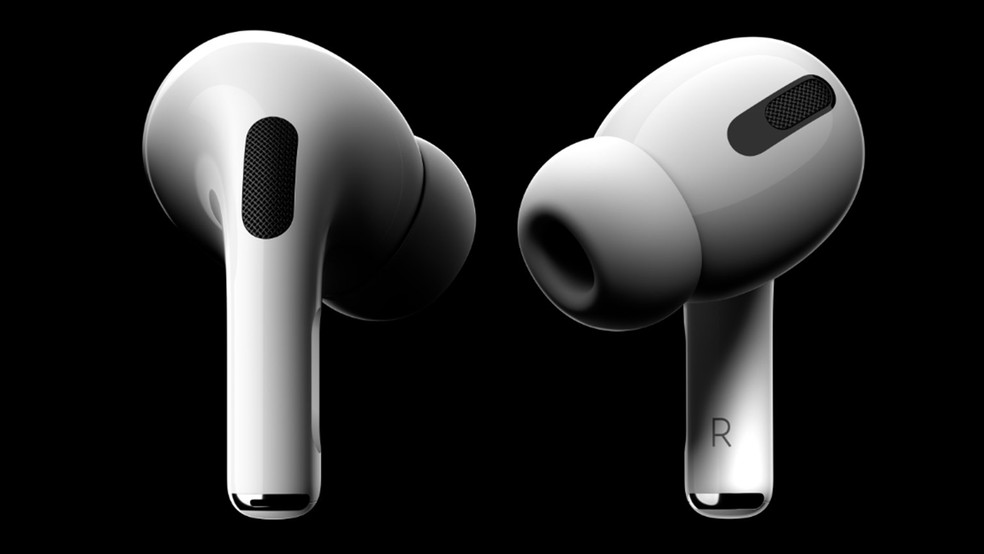 AirPods Pro prometem som de maior qualidade, se comparados com os AirPods comuns — Foto: Divulgação/Apple