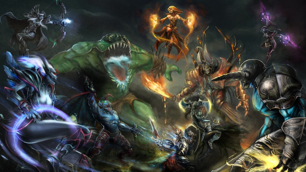 Dota 2 é uma sequência de Defense of the Ancients, uma modificação criada pela comunidade para o jogo Warcraft III: Reign of Chaos — Foto: Divulgação/Valve