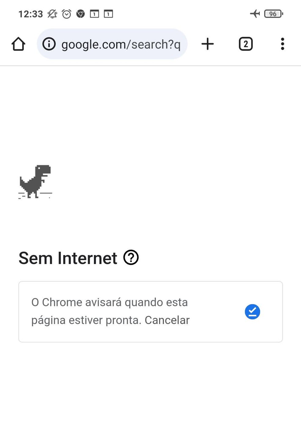 Como jogar o Jogo do Dinossauro sem Internet no celular — Foto: Reprodução/Bruno Guerra