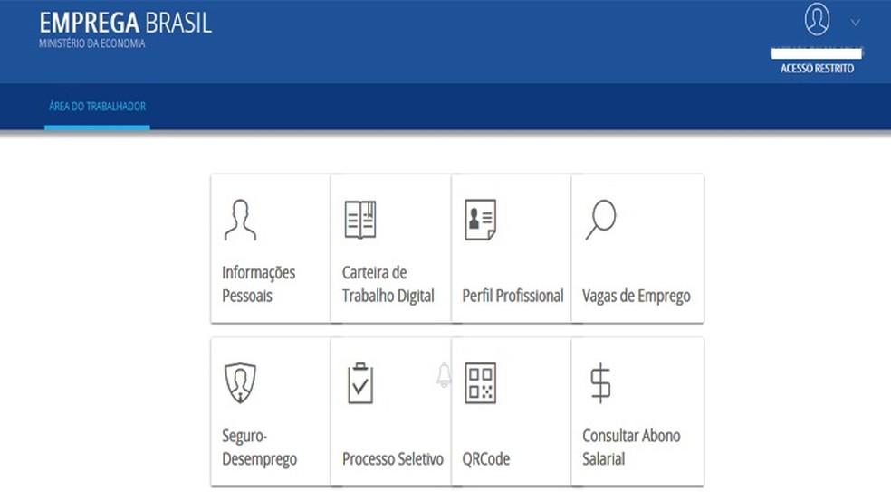 A inscrição Emprega Brasil também dá acesso a várias informações úteis que facilitam a vida do trabalhador  — Foto: Reprodução/ Barbara Ablas