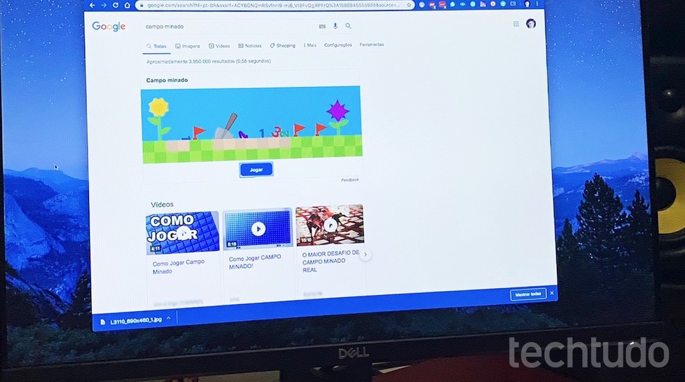Como jogar Campo Minado do Google online sem instalar nada — Foto: Marvin Costa/TechTudo