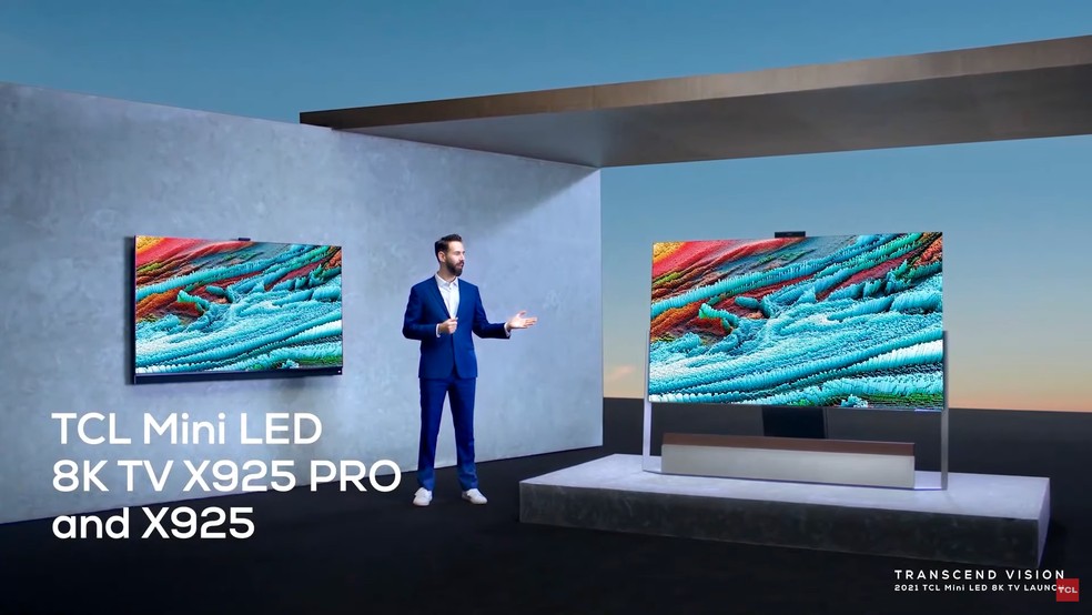 TCL anuncia smart TVs 8K com tecnologia Mini LED — Foto: Reprodução/TCL