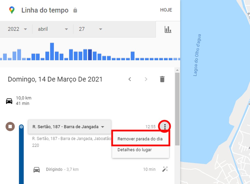 Como saber onde a pessoa esteve pelo Google Maps? Usuário pode editar histórico de localização manualmente — Foto: Reprodução/Rodrigo Fernandes