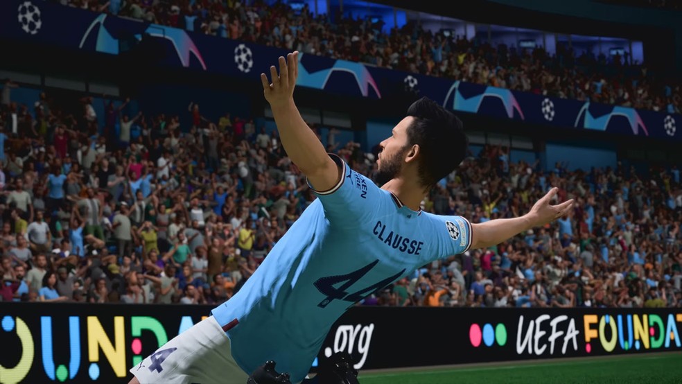 Um modo de realidade virtual em FIFA 23 poderia fazer o jogador ficar perto da ação e sentir toda a aclamação do público do estádio ao seu redor — Foto: Reprodução/Electronic Arts