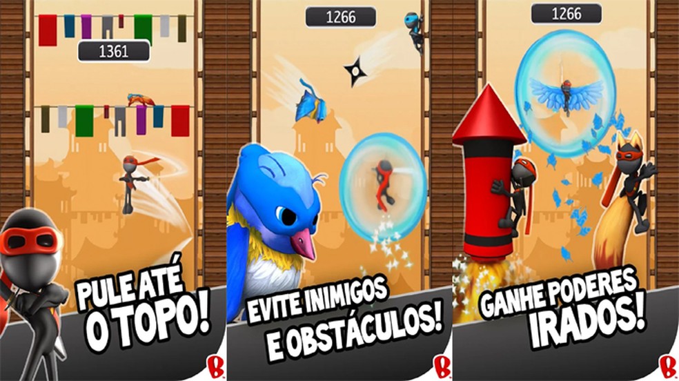 NinJump é um jogo de corrida infinita vertical simples mas bem viciante — Foto: Reprodução/Google Play