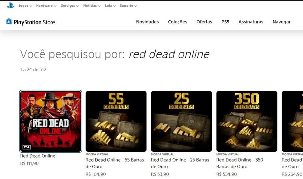 Pesquise por Red Dead Online no market place de preferência — Foto: Reprodução/Igor Oliveira