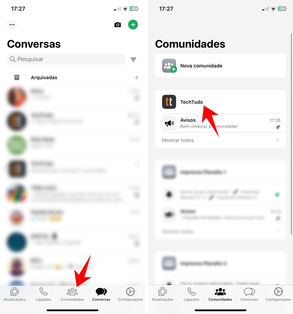 Usuário pode desativar comunidade do WhatsApp de forma simples — Foto: Reprodução/Rodrigo Fernandes