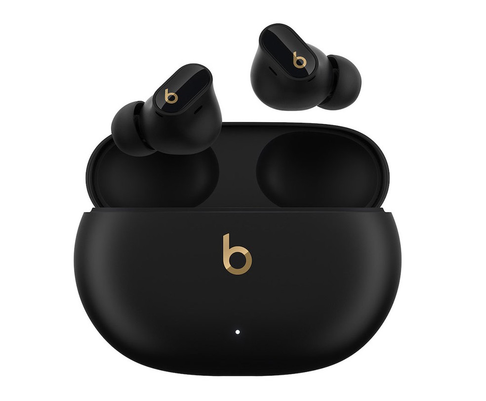 Beats Studio Buds + está disponível em uma combinação de preto com dourado — Foto: Divulgação/Apple