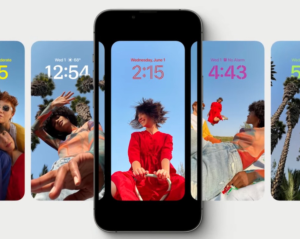 Novo visual da tela de bloqueio do iPhone — Foto: Reprodução/Apple