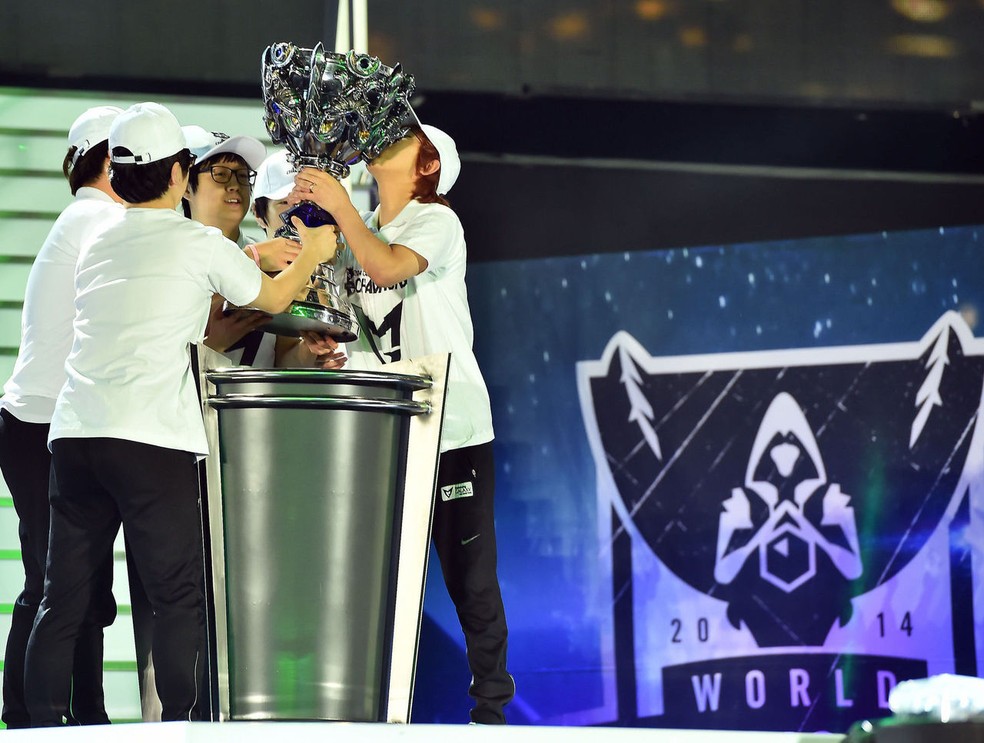 A Samsung venceu o mundial de 2014 em solo coreano — Foto: Divulgação/Riot Games