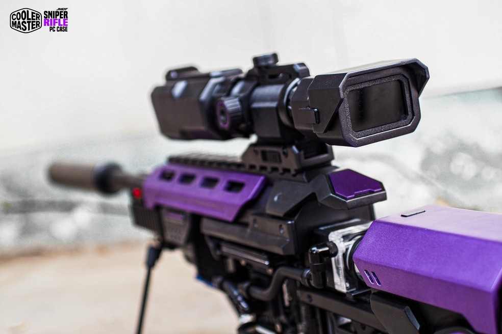 PC em formato de sniper foi criado para concorrer em campeonato; veja fotos — Foto: Reprodução/Juggapat Modifier