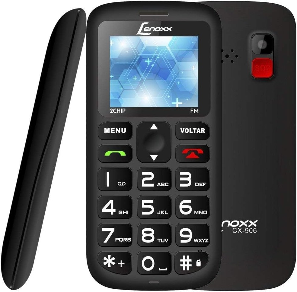 Lenoxx CX906 é uma opção acessível de celular com recursos voltados para idosos — Foto: Divulgação/Amazon