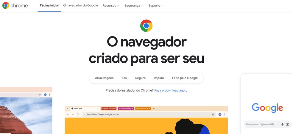 O Google atualiza Chrome com frequência para garantir mais segurança aos usuários — Foto: Reprodução/Bruno Guerra