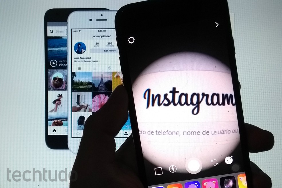 É possível entrar no Instagram via Facebook, e-mail ou número de telefone — Foto: Rodrigo Fernandes/TechTudo
