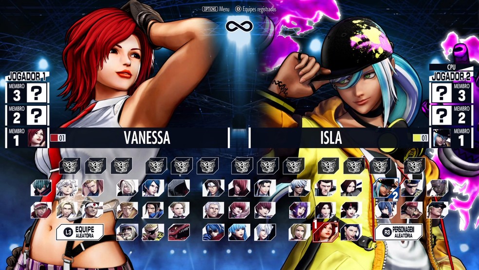 O elenco base de The King of Fighters XV traz 39 lutadores, incluindo rostos icônicos da franquia — Foto: Reprodução/Bruno Magalhães