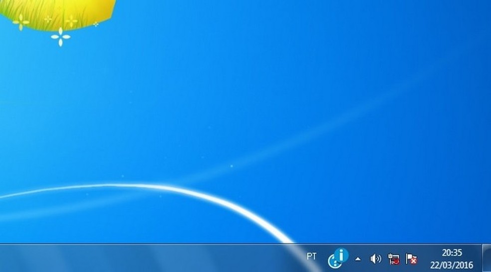 Ícone indicando cabo desconectado no Windows  — Foto: Reprodução/Raquel Freire