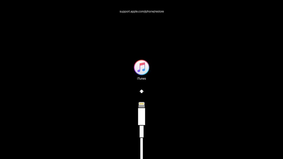 Símbolo do iTunes que deve aparecer no seu iPhone — Foto: Reprodução/Lucas Mendes
