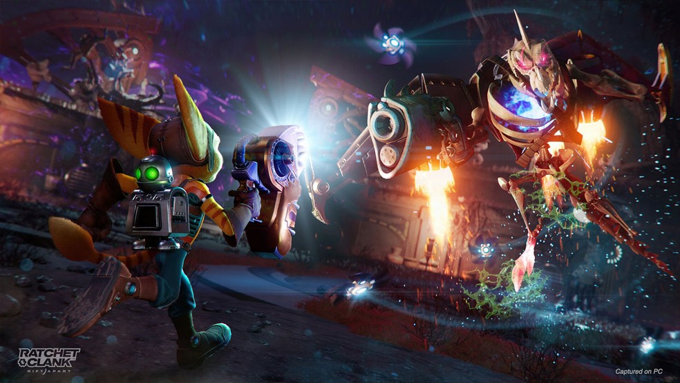 Ratchet & Clank: Rift Apart segue a tradição da série de ótimos tiroteios em terceira pessoa — Foto: Reprodução/Steam