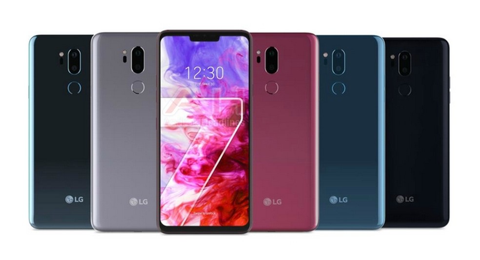LG G7 ThinQ virá com cinco opções de cores  — Foto: Reprodução/AndroidHeadlines
