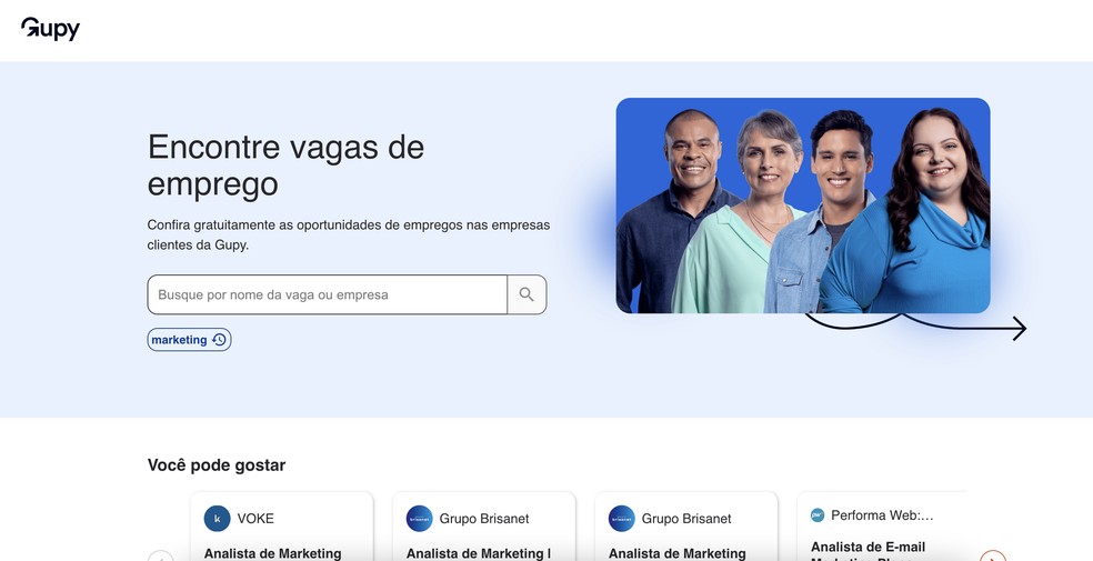 Gupy está entre melhores sites de emprego — Foto: Reprodução/TechTudo