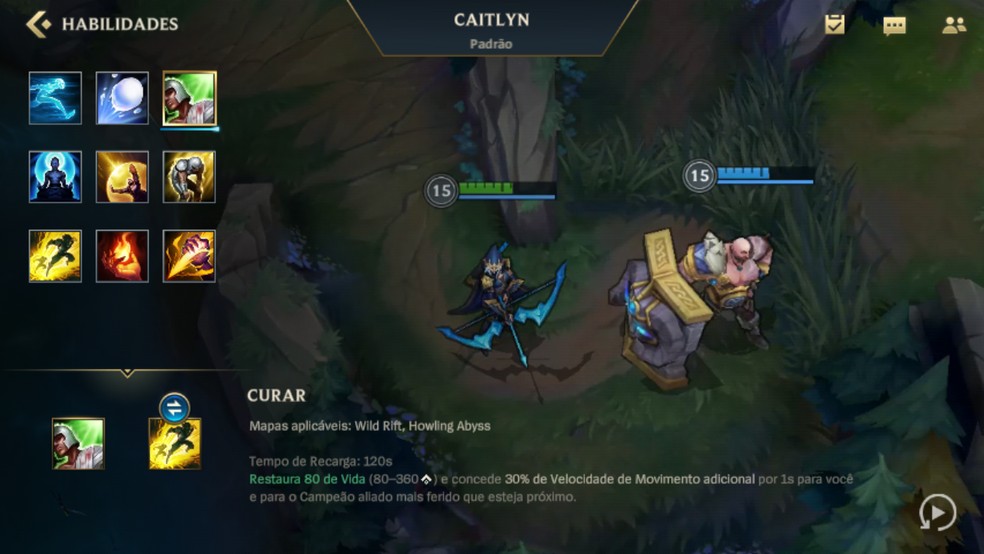 Jogando de adc, o curar se torna um item muito importante — Foto: Reprodução/Bruna Telles