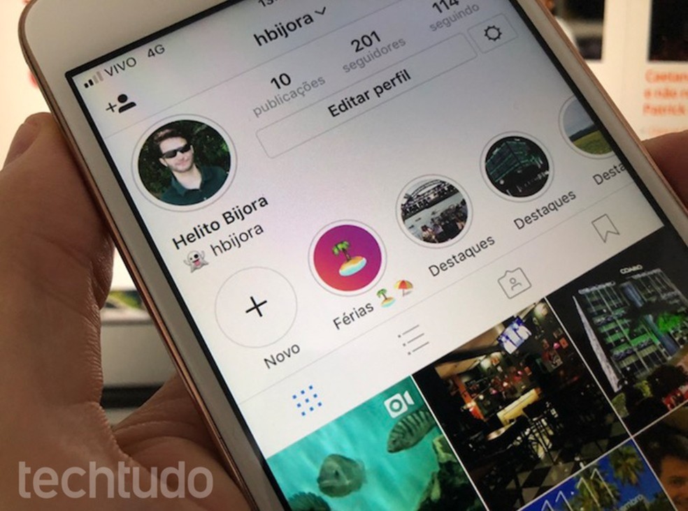 Destaques no Instagram permitem maior praticidade na busca por informações da empresa — Foto: Helito Beggiora / TechTudo