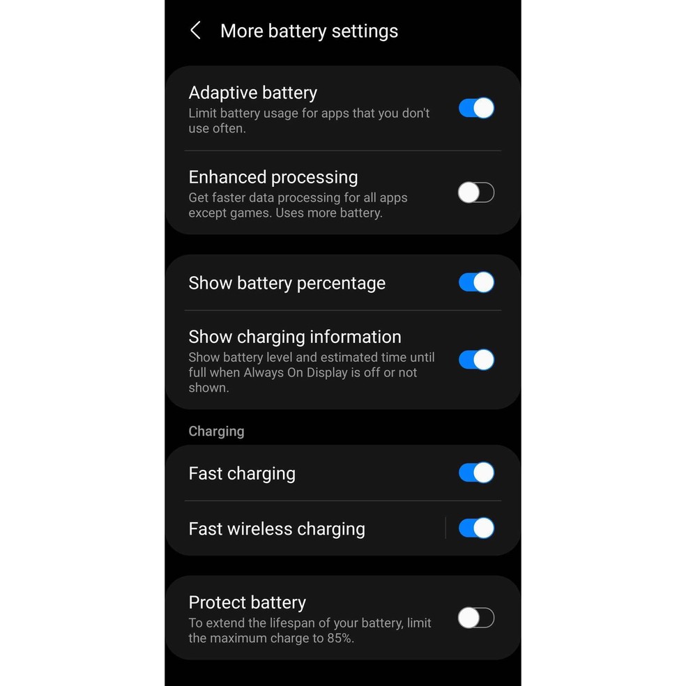 Samsung lança recurso para proteger bateria de dobráveis — Foto: Reprodução/SamMobile