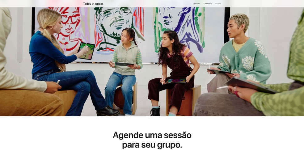 Página de sessões disponíveis nas lojas da Apple. — Foto: Reprodução/Apple