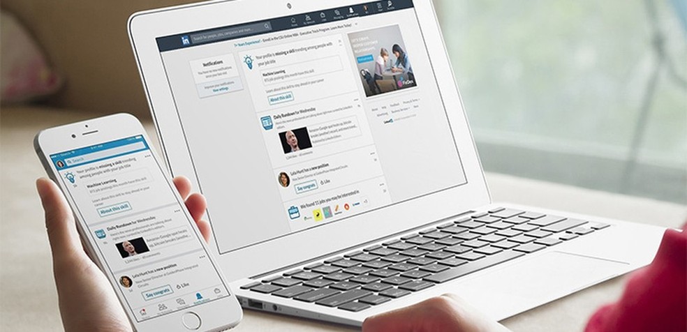 LinkedIn é uma rede social que ajuda a encontrar vagas de emprego — Foto: Divulgação/LinkedIn