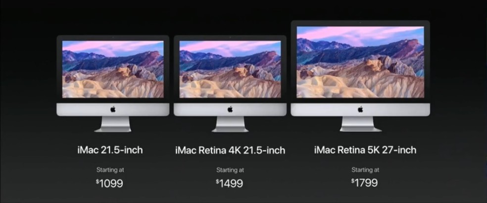 Preços dos novos Macs  — Foto: Reprodução/Apple