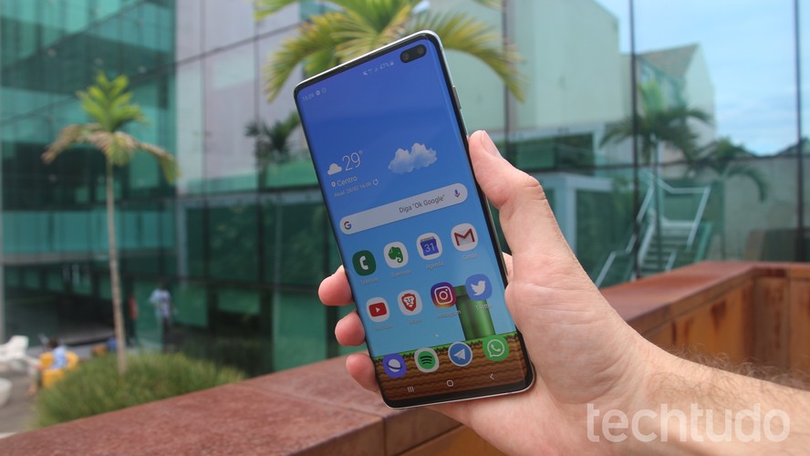 Galaxy S10 Plus tela inicial