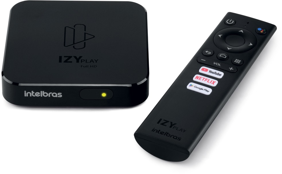 Intelbras Izy Play traz controle com suporte a comandos de voz e acesso rápido a serviços de streaming. — Foto: Divulgação/Intelbras