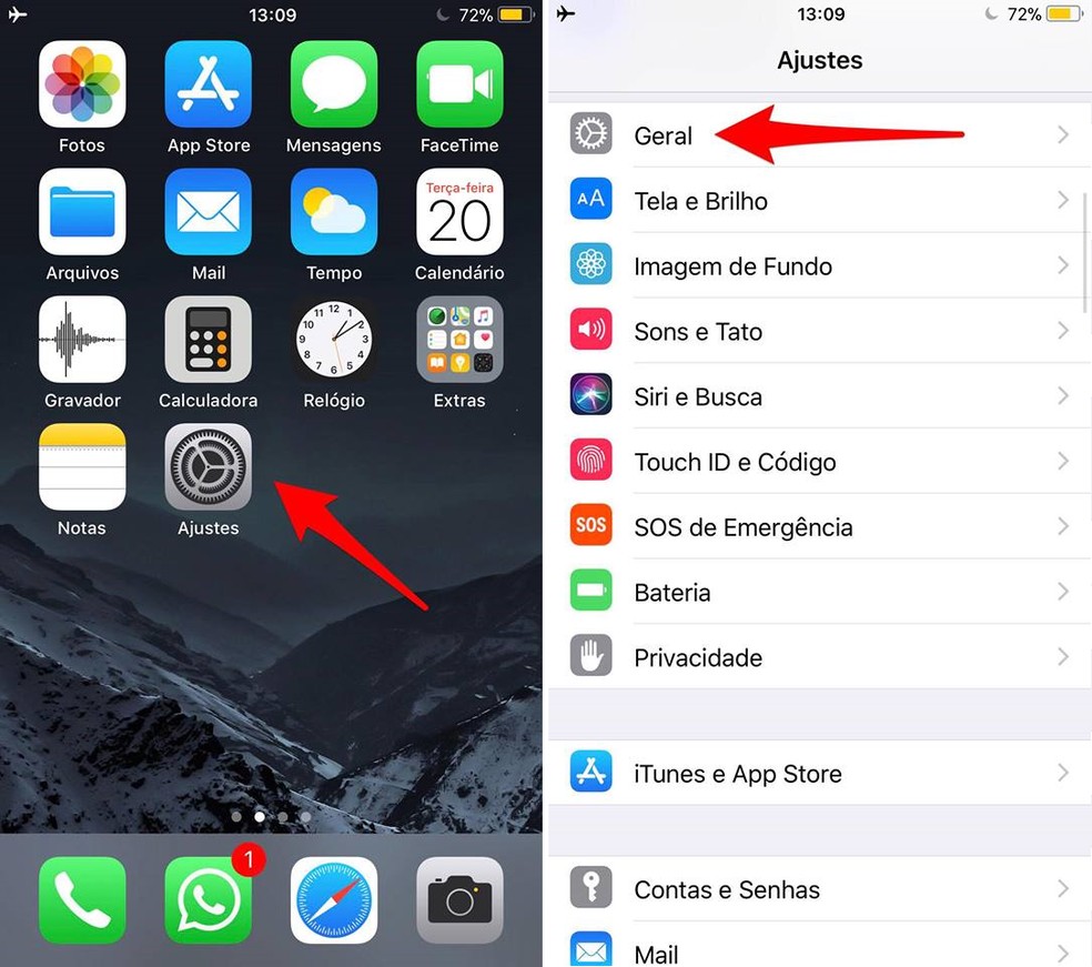 Abra os "Ajustes" do iPhone — Foto: Reprodução/Lucas Mendes
