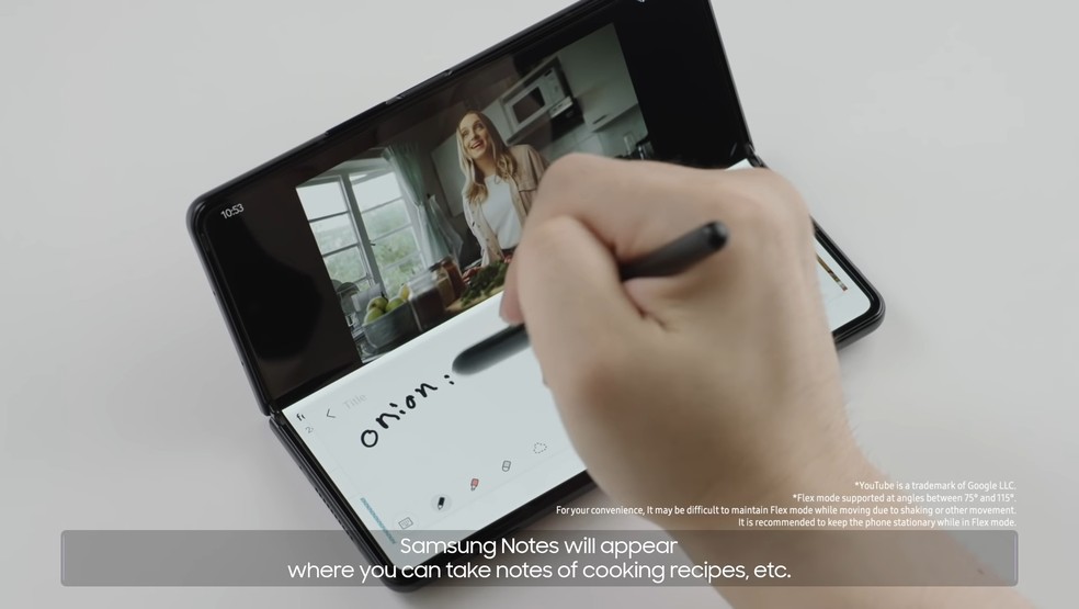 Galaxy Z Fold 3 ganha suporte para usar S Pen — Foto: Divulgação/Samsung