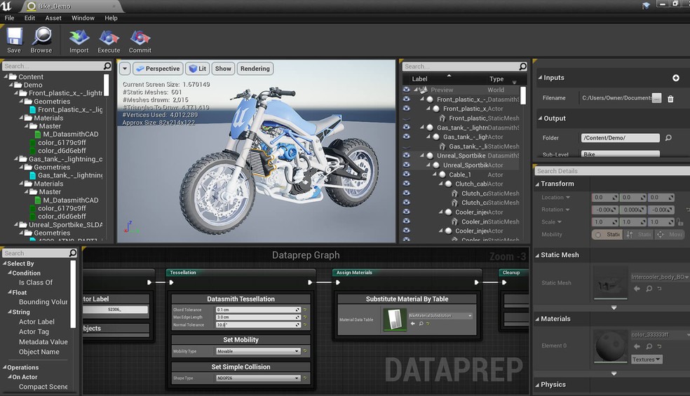 Ideia de um motor de jogos é simplificar o desenvolvimento oferecendo estruturas básicas para a criação de games — Foto: Divulgação/UnrealEngine