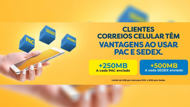 Correios Celular oferece bônus de internet quando usuário posta encomendas nos Correios