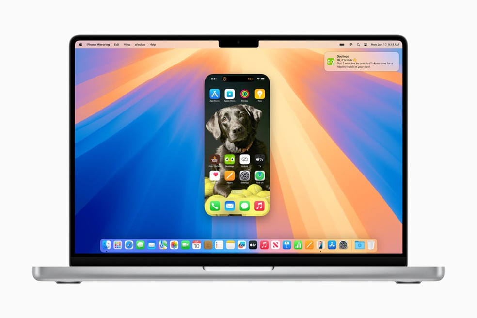 Com o macOS Sequoia, será possível espelhar e controlar o iPhone pelo computador — Foto: Divulgação/Apple