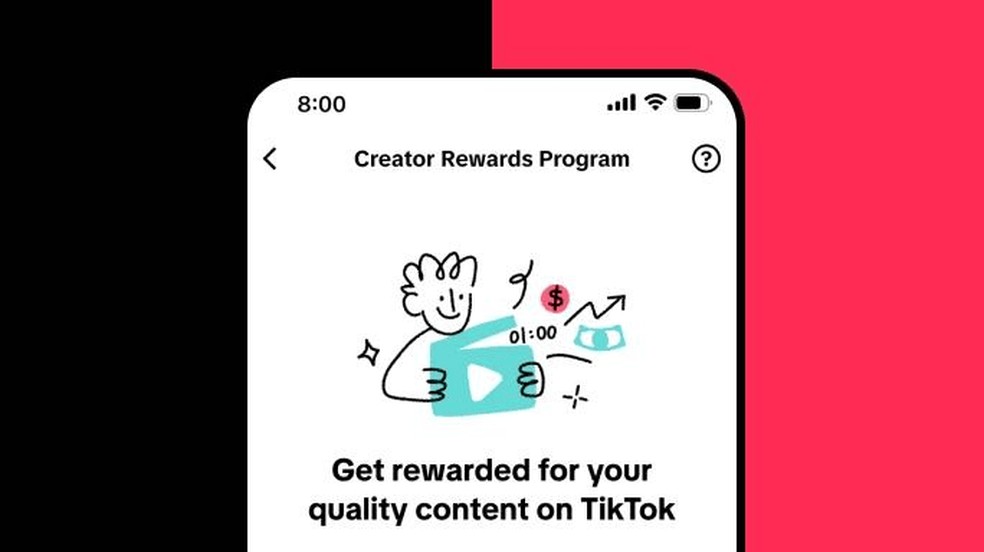 Programa de Recompensas do Criador é uma das formas de ganhar dinheiro no TikTok — Foto: Divulgação/TikTok