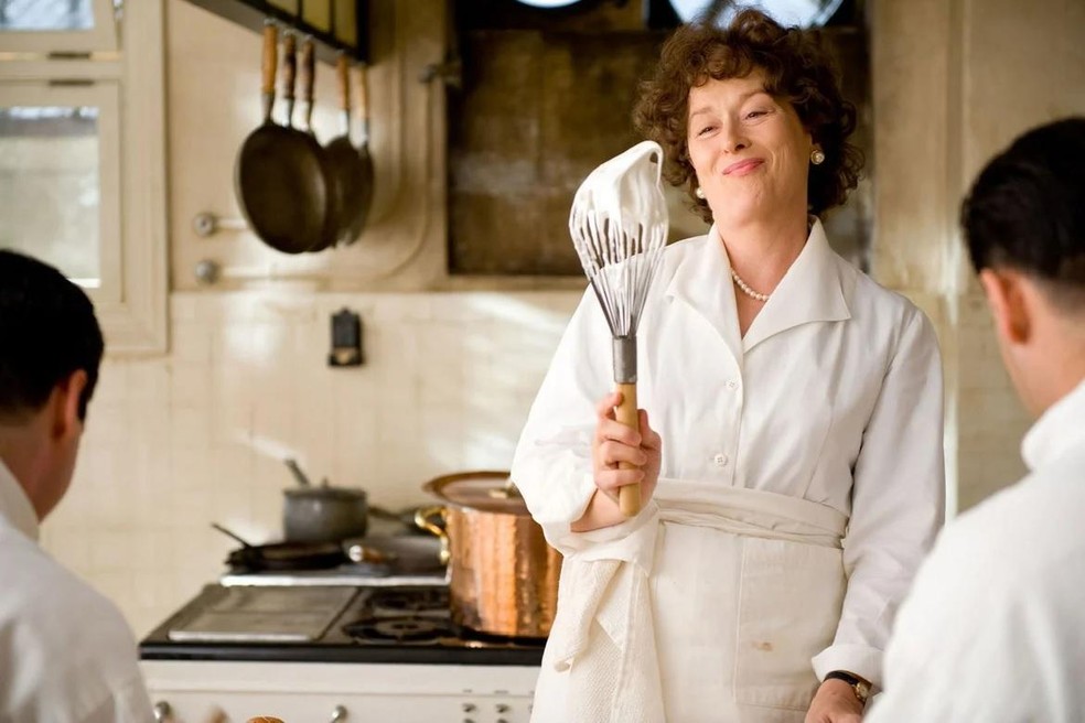 Julie & Julia é estrelado pela atriz americana norte-americana Meryl Streep — Foto: Divulgação/Columbia Pictures