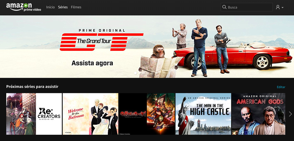 Parte do acervo da Amazon Prime Video — Foto: Reprodução/Felipe Vinha